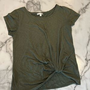 Nine Britton stitch fix olive green knot shirt